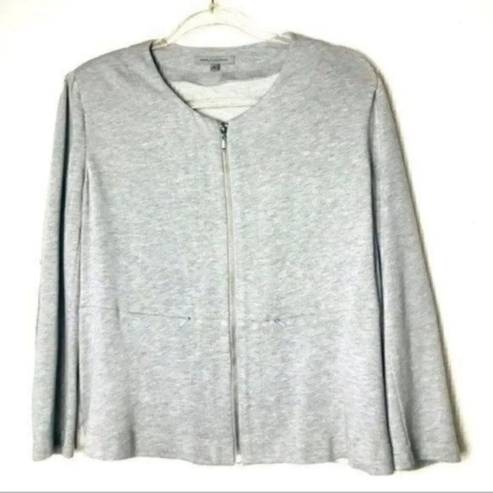 People like Frank size XL soft cardigan blazer BoxQ gray full zip elbow pads
